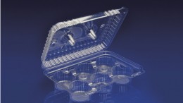 CCK-06L<br></br> 6 CELL CUPCAKE CLEAR HINGED CONTAINER / LOW DOME<br><br>6 Tiers x 4 cases per tier = 24 cases per pallet