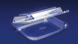 CBC-8X1<br></br>ClearBoost PET 8″ Hinged Container/Shallow