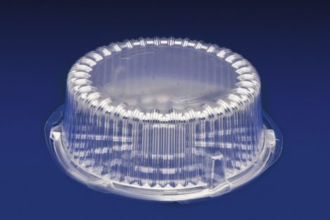 CAK-082<br><br>  8″ Round Cake Dome/Base Combo Pak<br></br> 4 Tiers x 6 cases per tier = 20 cases per pallet