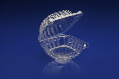 CSC-501<br></br> 5″ SINGLE CUPCAKE CLEAR HINGED CONTAINER.<br></br>4 Tiers x 11 cases per tier = 44 cases per pallet.