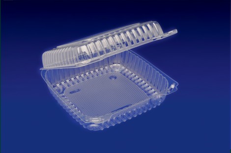 CHC-10X4<br></br>  10″ HINGED CONTAINER 200/cs <br> <br> 5 Tiers x 6 cases per tier = 30 cases per pallet