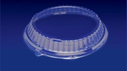 CDL-1025 <br></br>10″ Clear Plastic Snap-On Dome Lid w/ Pull Tab To Cover Most 10″ Plates </br> </br> 4 Tiers x 8 cases per tier = 32 cases per pallet