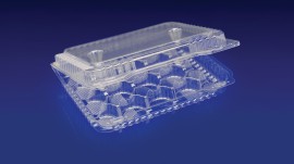 CMC-20L 20 CELL MINI CUPCAKE/MUFFIN CONTAINER  <br> <br> 4 Tiers x 6 cases per tier = 24 cases per pallet