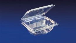 HLD-012 ClearBoost 12oz. Perimeter Seal Hinged Deli Container PET