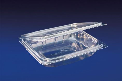 HLD-016sb ClearBoost 16oz. Shallow Base Perimeter Seal Hinged Deli Container PET