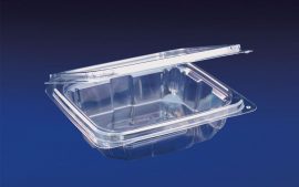 HLD-024 ClearBoost 24oz. Perimeter Seal Hinged Deli Container PET