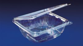 HLD-032 ClearBoost 32oz. Perimeter Seal Hinged Deli Container PET