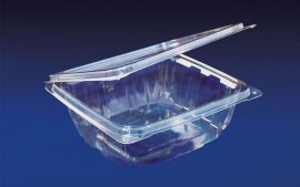 HLD-032 ClearBoost 32oz. Perimeter Seal Hinged Deli Container PET