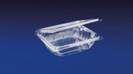 HLD-008 ClearBoost 8oz. Perimeter Seal Hinged Deli Container PET