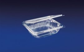 HLD-008 ClearBoost 8oz. Perimeter Seal Hinged Deli Container PET