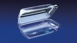 CBC-935 ClearBoost 9″ PET Oblong Hinged Container