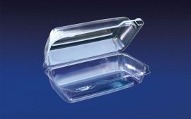 CBC-935 ClearBoost 9″ PET Oblong Hinged Container