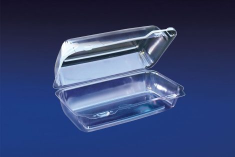 CBC-935 ClearBoost 9″ PET Oblong Hinged Container